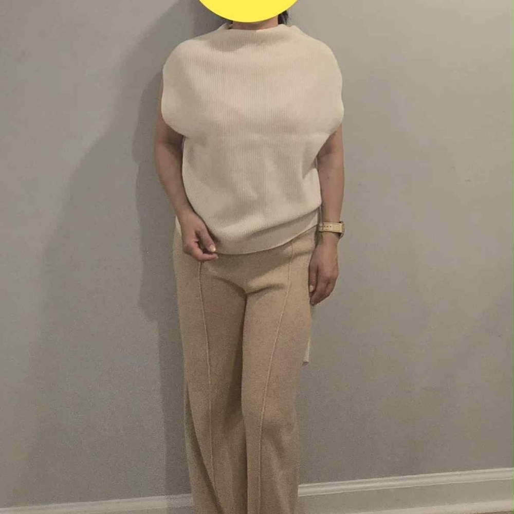 Cream Sleeveless Top